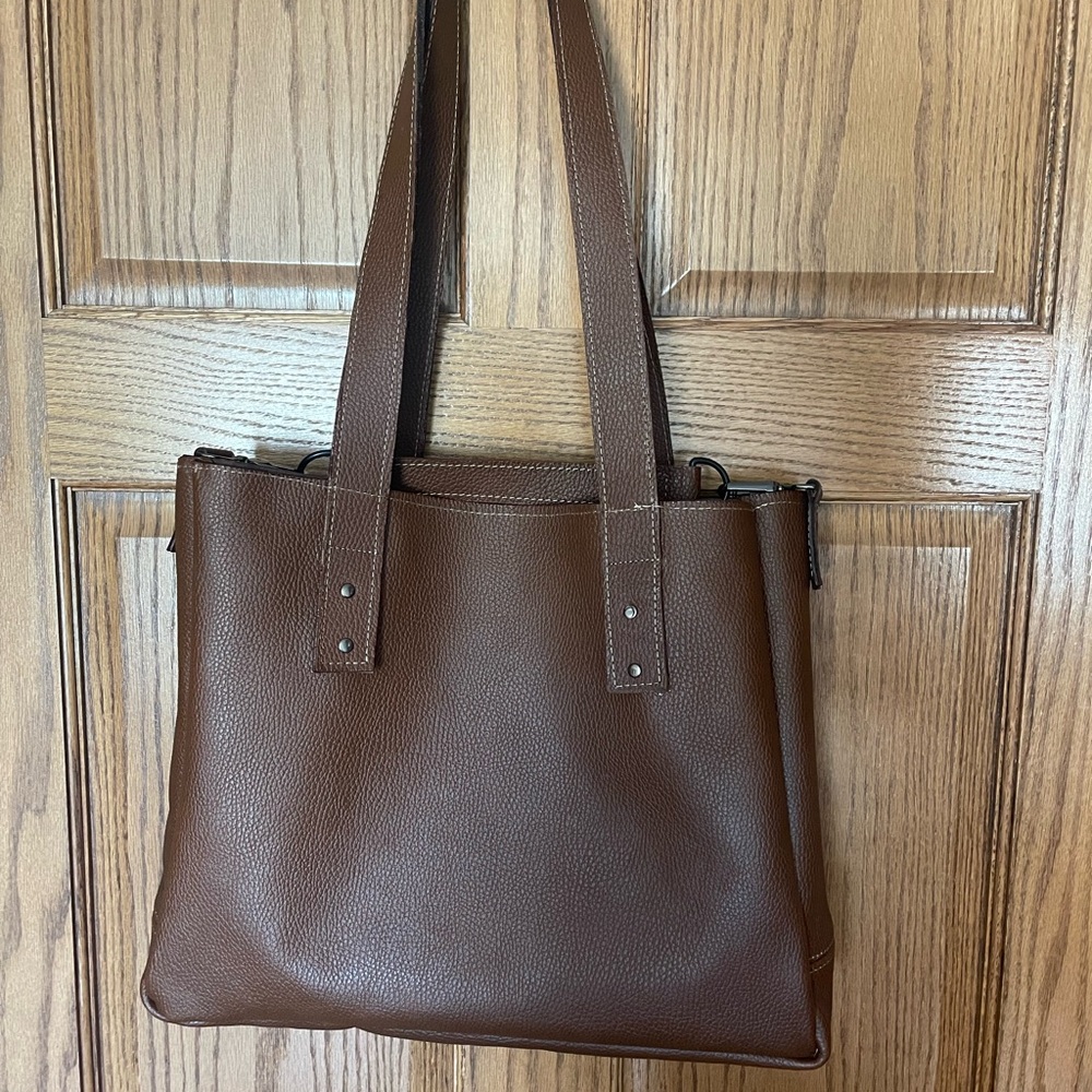 Brown Leather Tote Bag